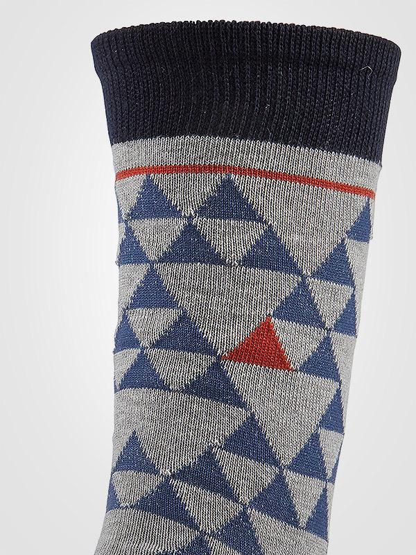 Ysabel Mora 2 paari meeste puuvillaste sokkide komplekt "Dyno Grey - Multicolor"