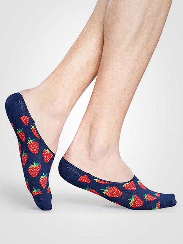 Happy Socks 3 paari unisex sokkide komplekt "Strawberries Navy - Red"