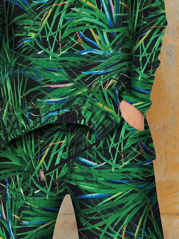 Lega uhke veluurpluus "Tessa Green - Black - Blue Floral Print Velour"