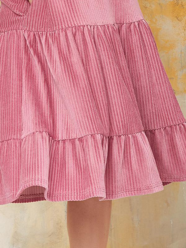 Lega puuvillane kleit "Magdalena Pink Velvet"