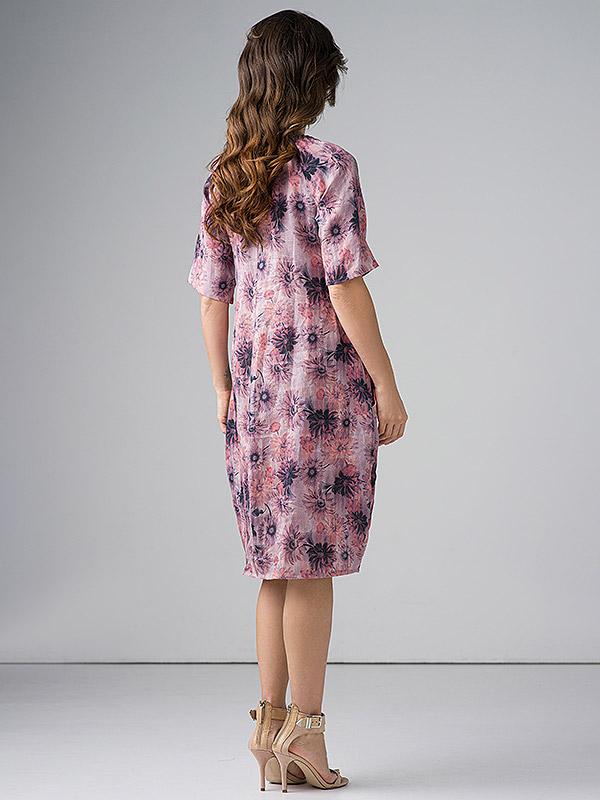 Lega linane kleit "Dora Dusty Violet Flower Print"