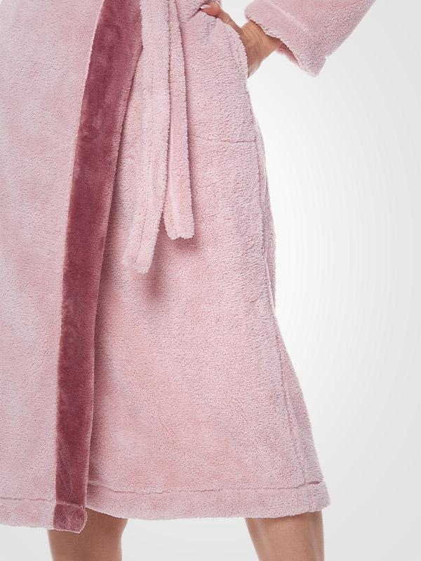 L&L kapuutsiga hommikumantel "Selene 2 Dusty Pink"