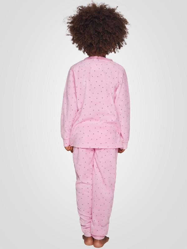 Muydemi pehme laste pidžaama "Boss Girl Light Pink - White - Grey"