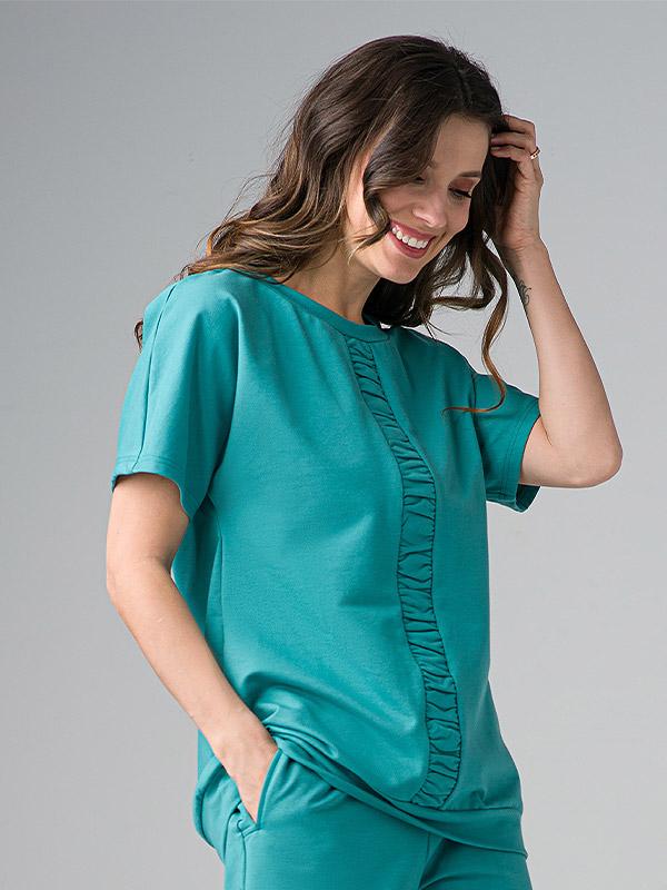 Lega хлопковая блузка "Margarita Turquoise"