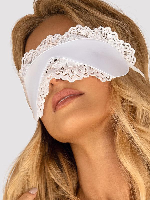 Obsessive маска для сна с кружевом "Amor Blanco White"