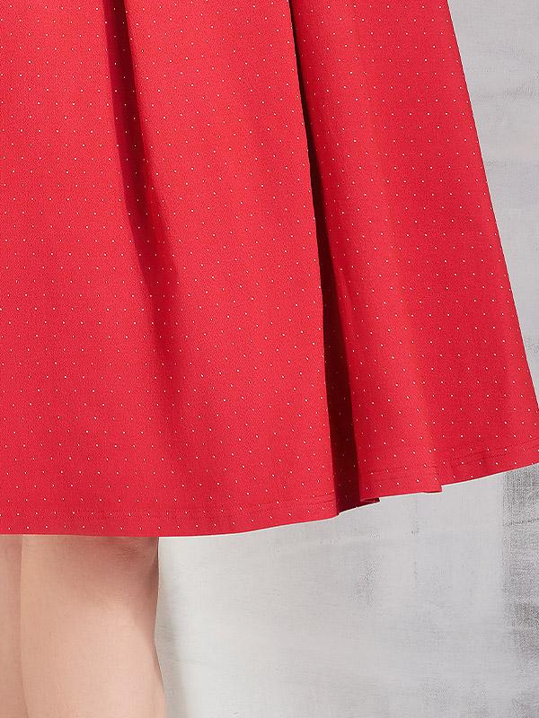 Lega viskoosist kleit "Syden Red - White Dots"
