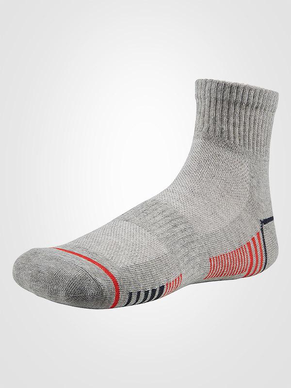 Ysabel Mora 3 paari meeste puuvillaste sportlike sokkide komplekt "Ankle Willy Navy - Grey - White"