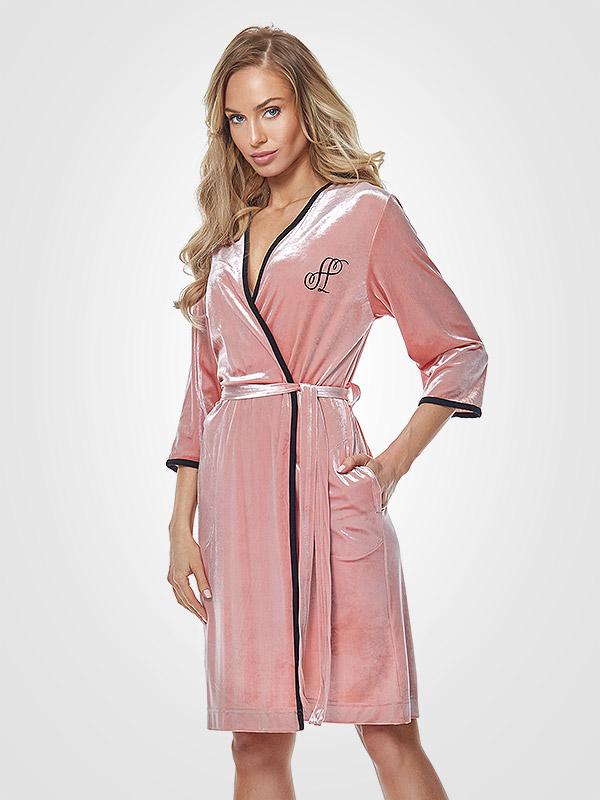 L&L sametine hommikumantel "Athena Pink"