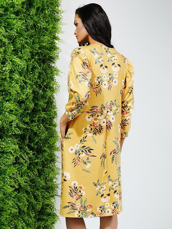 Lega kleit "Viola Mustard Flower Print"