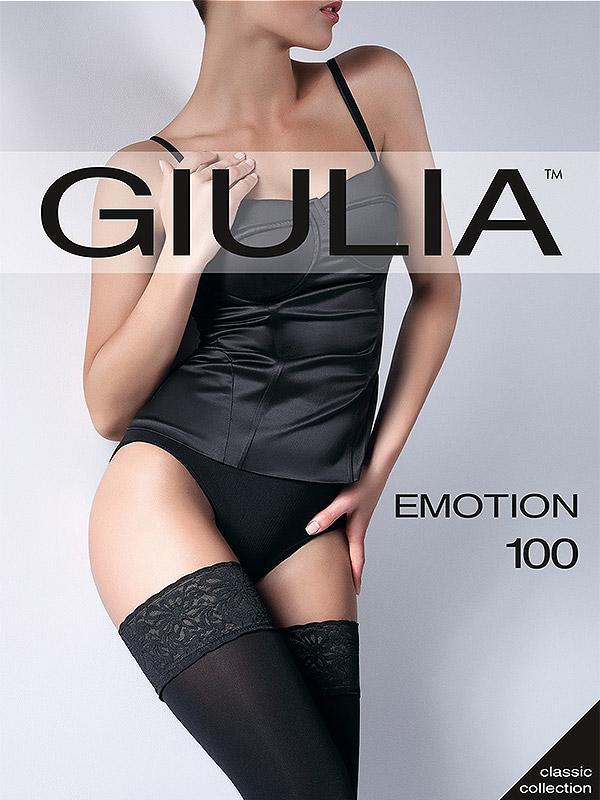 Giulia pitsribaga matid läbipaistmatud sukad "Emotion 100 Den Nero"