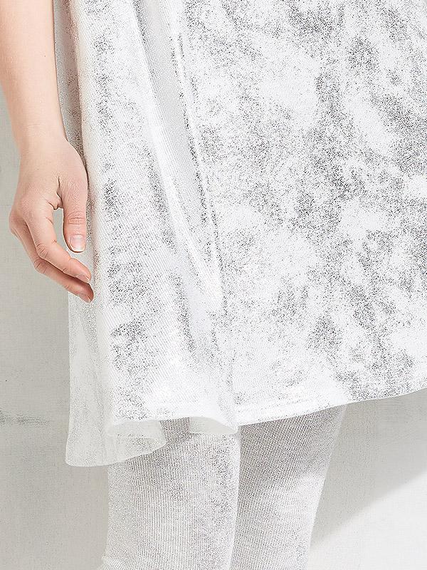 Lega läikiv kleit "Esteri White - Silver Dust"