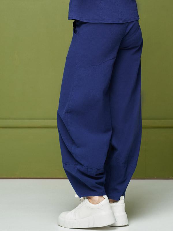 Lega stretch linasest riidest püksid "Aiyla Navy"