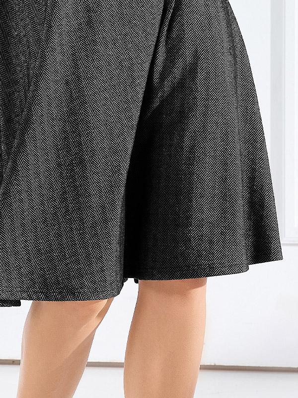 Lega A-lõikeline kleit "Ophelia Black - Graphite Chevron Tweed"