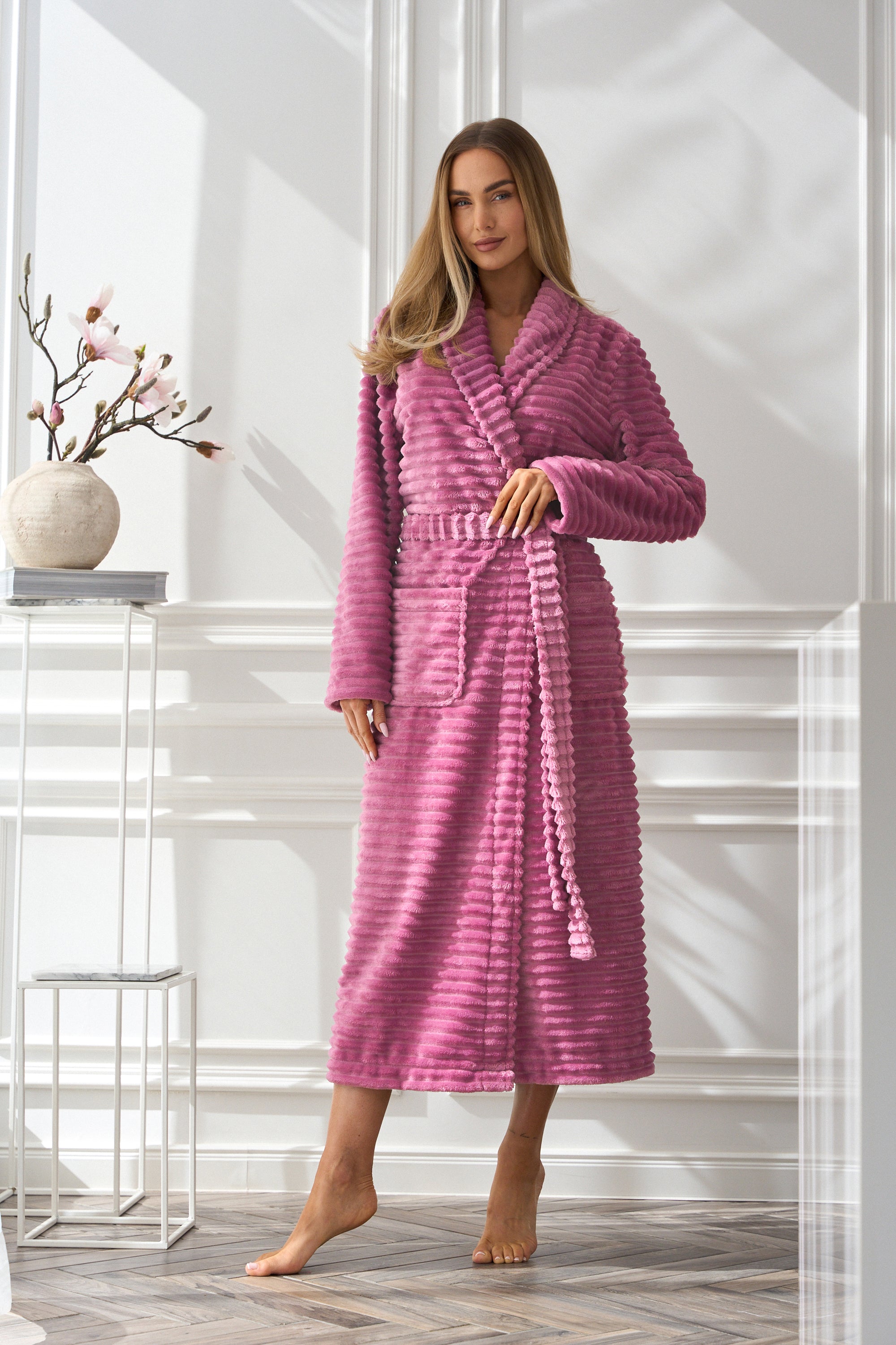 L&L pikk mustriga hommikumantel "Ritta Cherry"