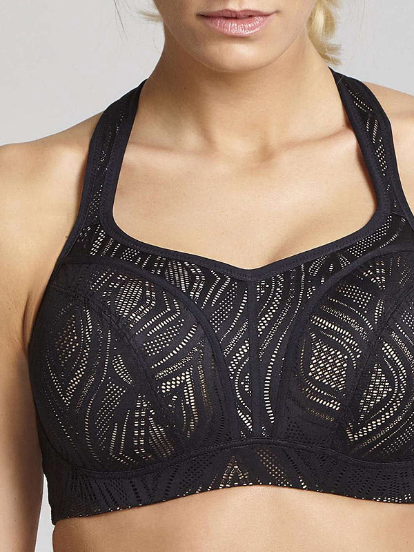 Panache sportinė liemenėlė su lankeliais "Sports Wired Black - Latte"