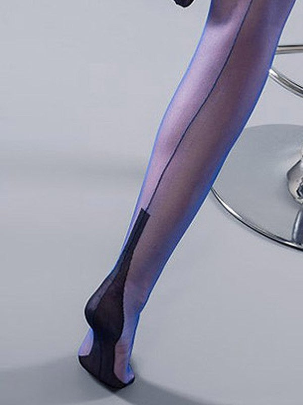 Gio prisegamos kojinės "Cuban Heel Full Contrast Electric Blue - Black"
