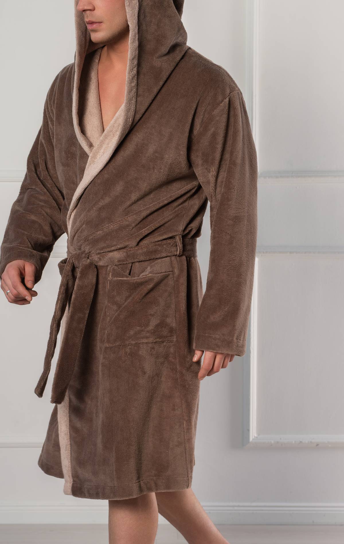 minkštas chalatas vyrams