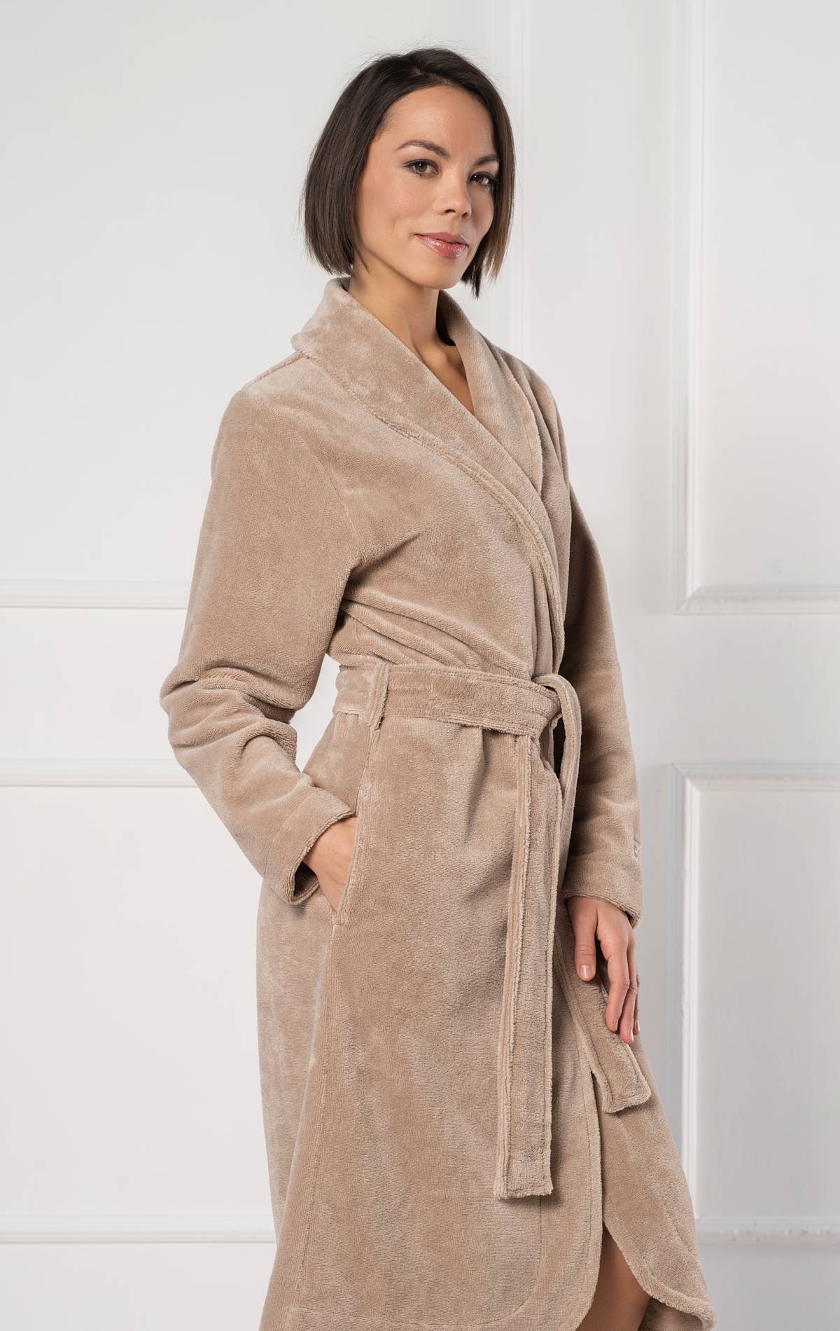 Belmanetti kahekordne bambuskiust hommikumantel 