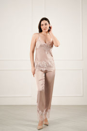 moteriška šilkinė pižama