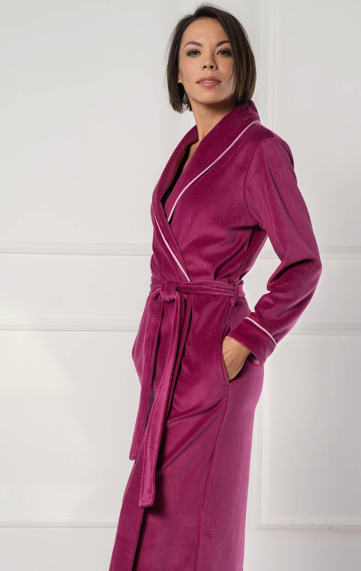 cotton velour robe