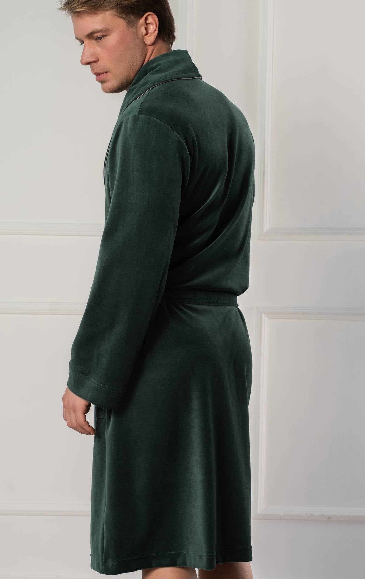 medvilninis chalatas vyrams