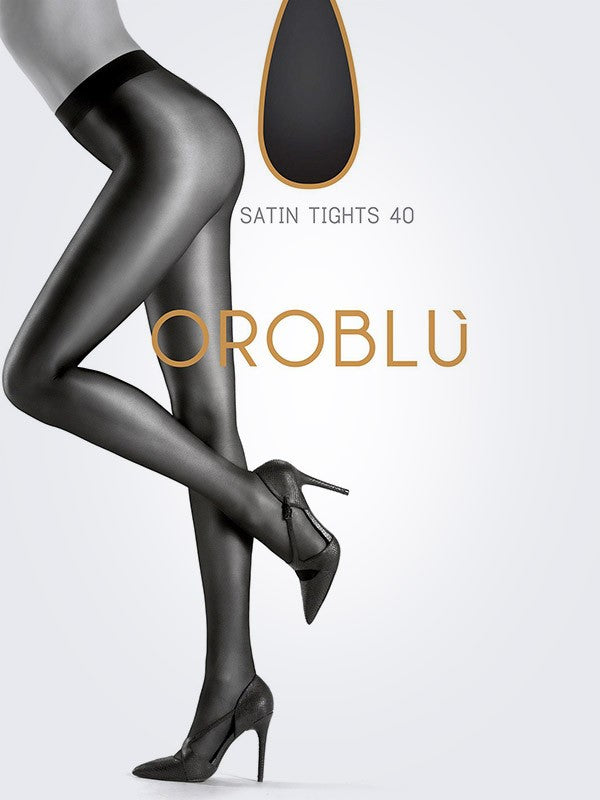Oroblu blizgios pėdkelnės "Magie 40 Den Black"