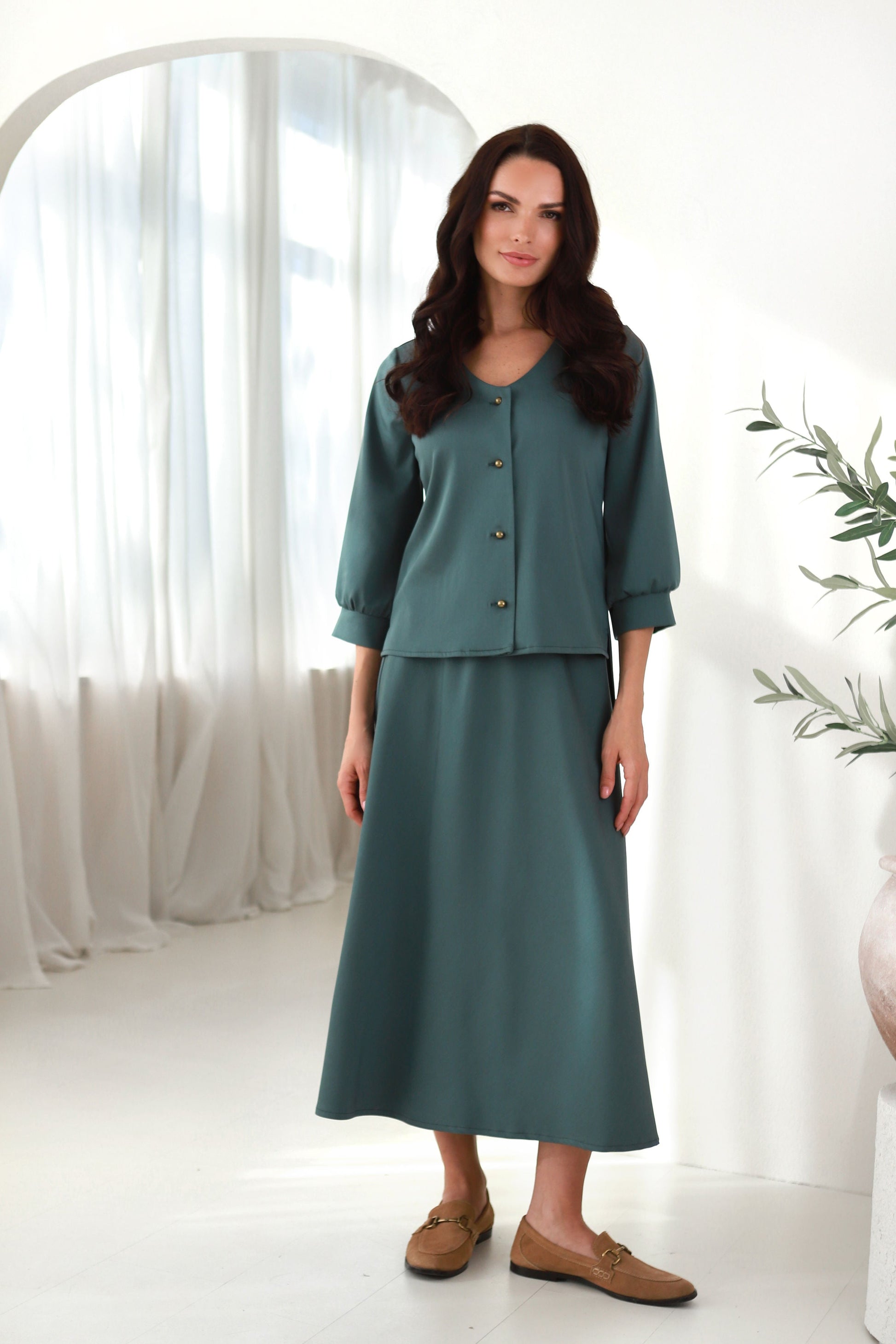 elegantiški marškiniai moterims