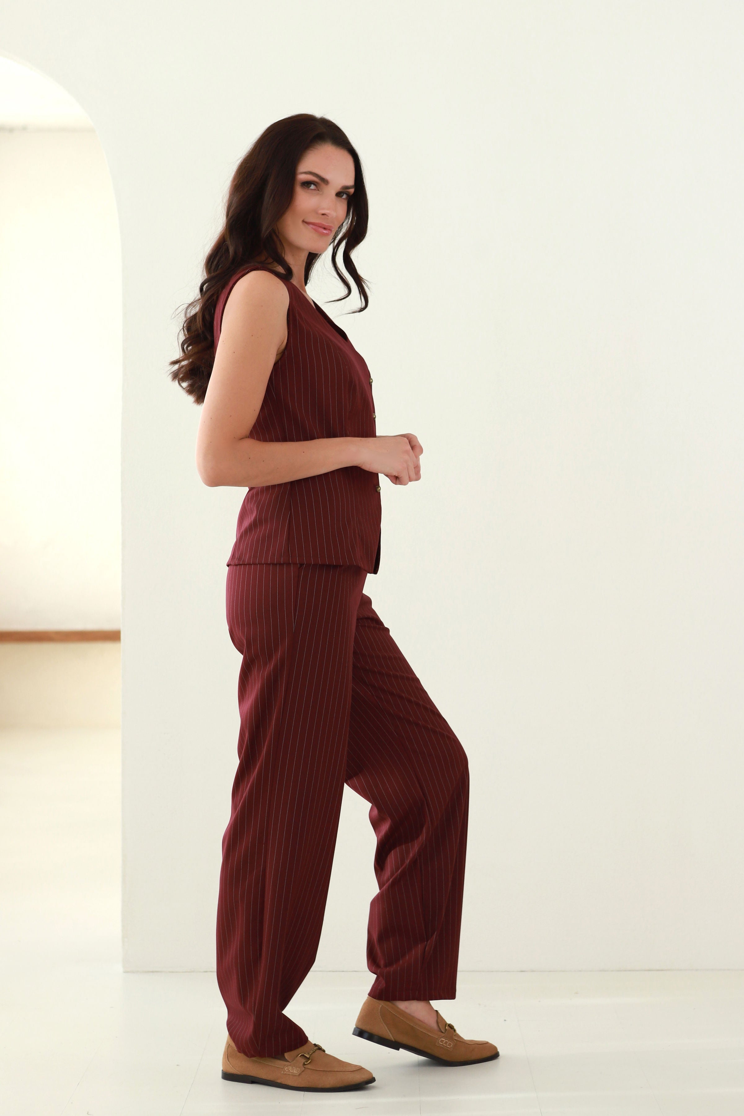 klasikinės tiesaus silueto kelnės