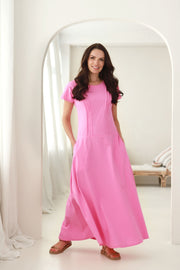 lininė maxi suknelė