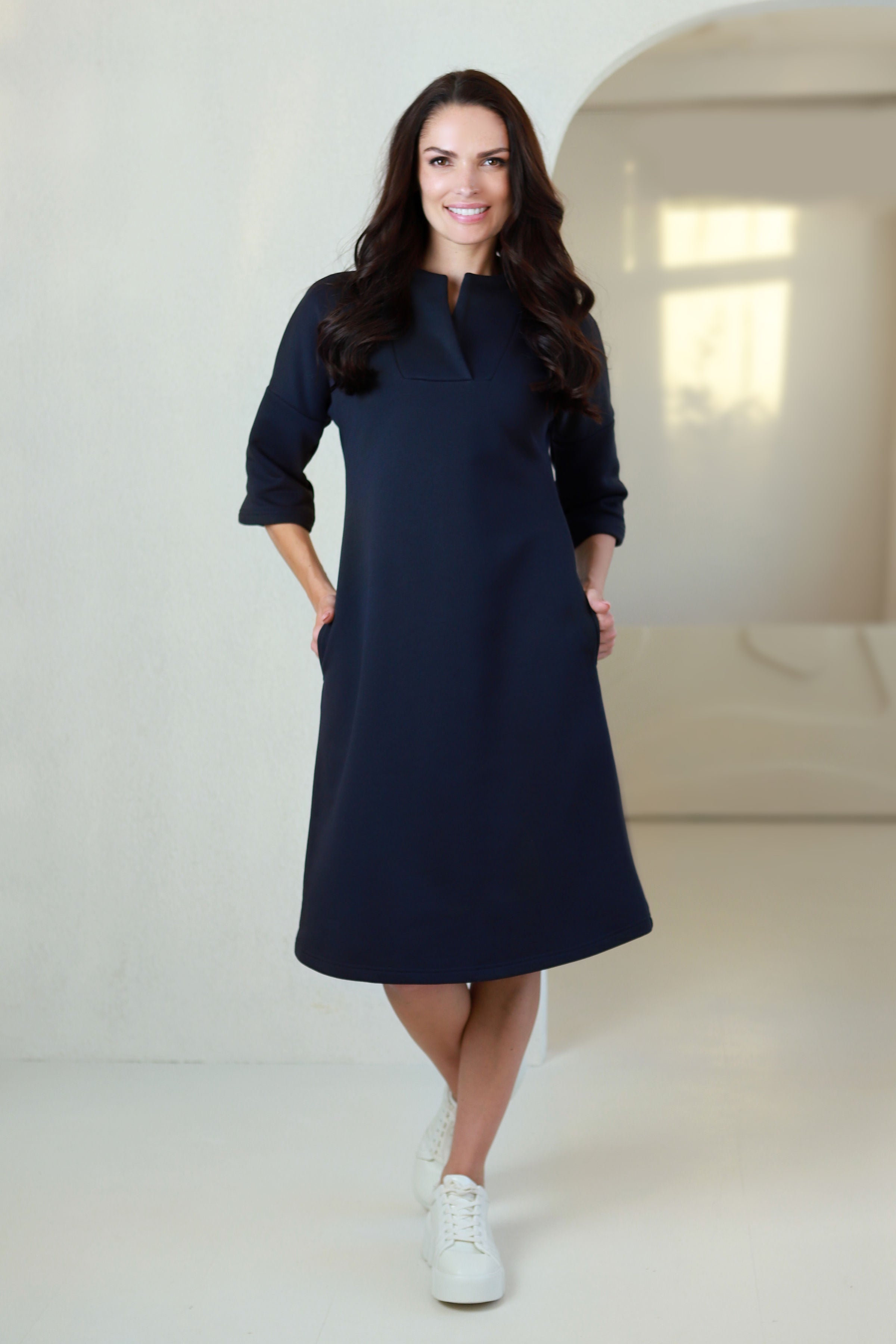 Lega Sporty Cotton Dress Madeira Dark Blue