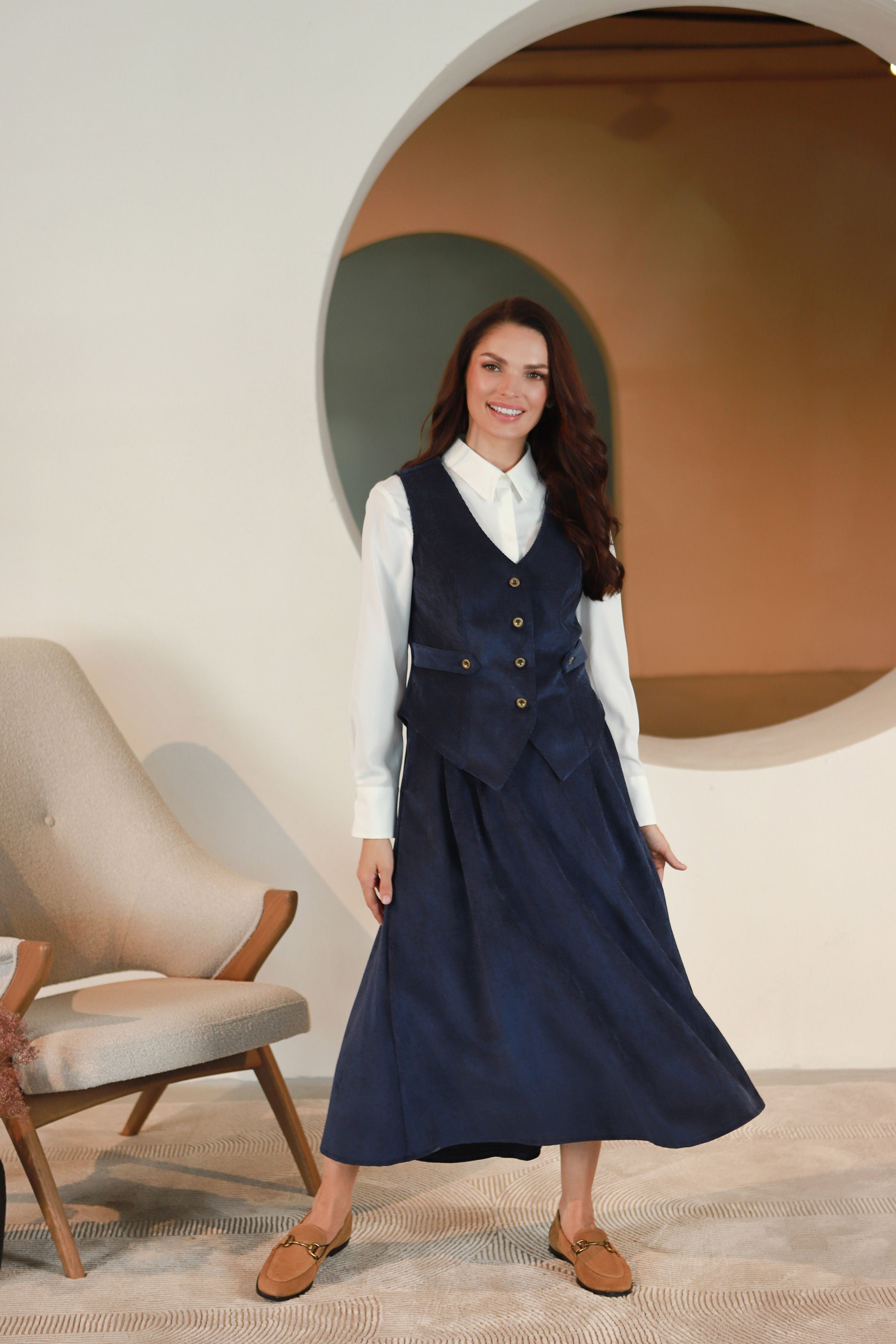 Lega sametvest "Siena Navy Velvet"
