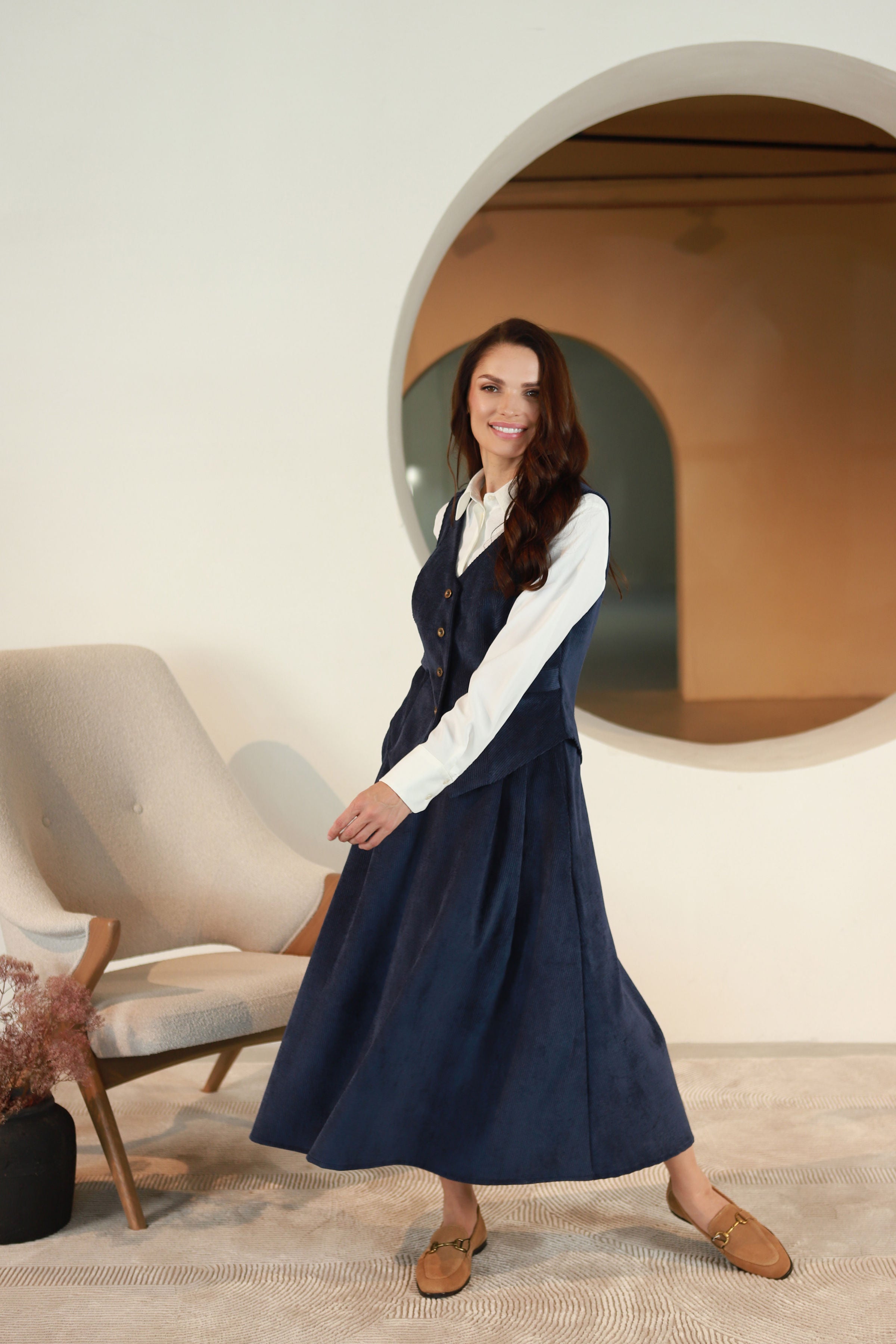 Lega sametvest "Siena Navy Velvet"