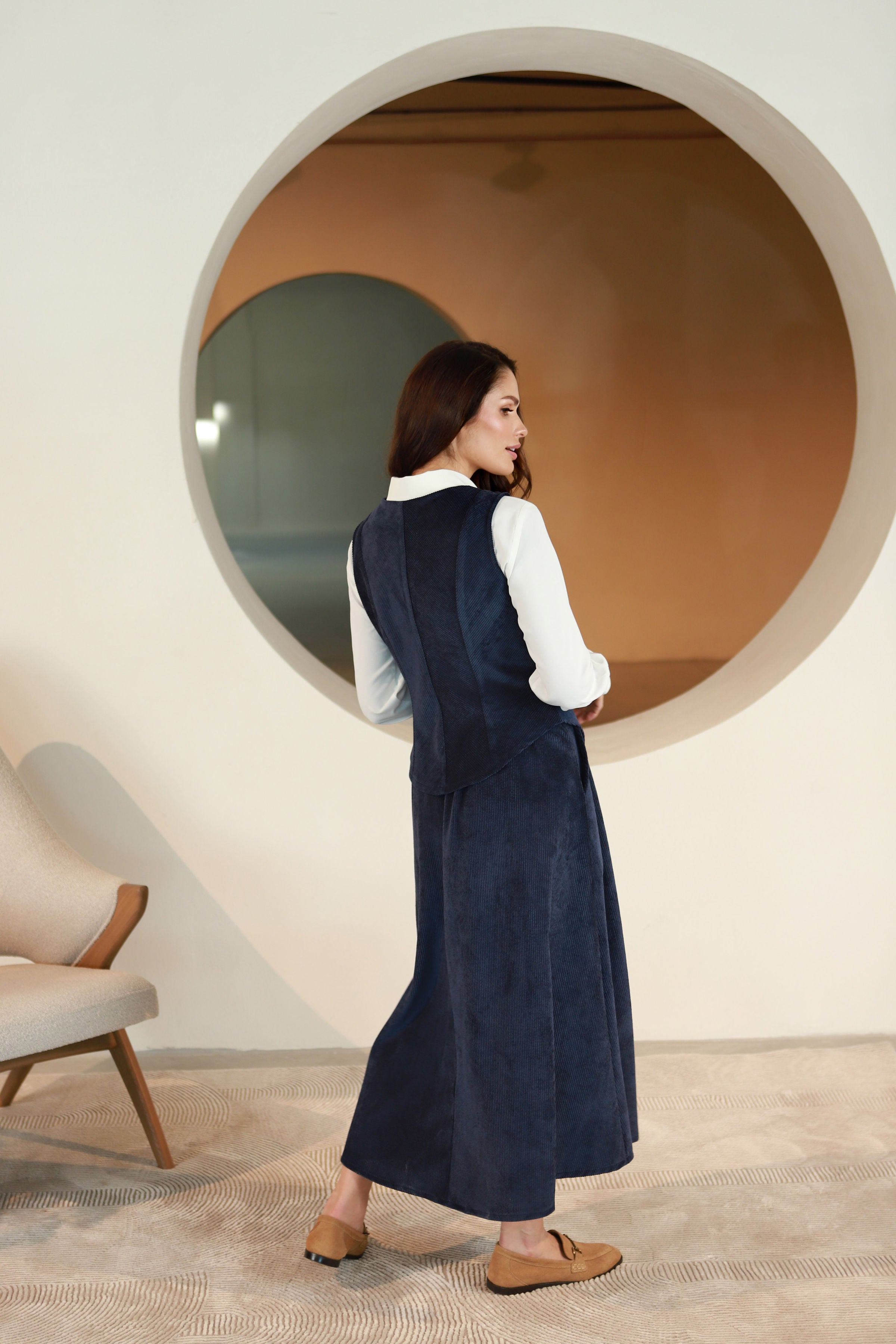 Lega sametvest "Siena Navy Velvet"