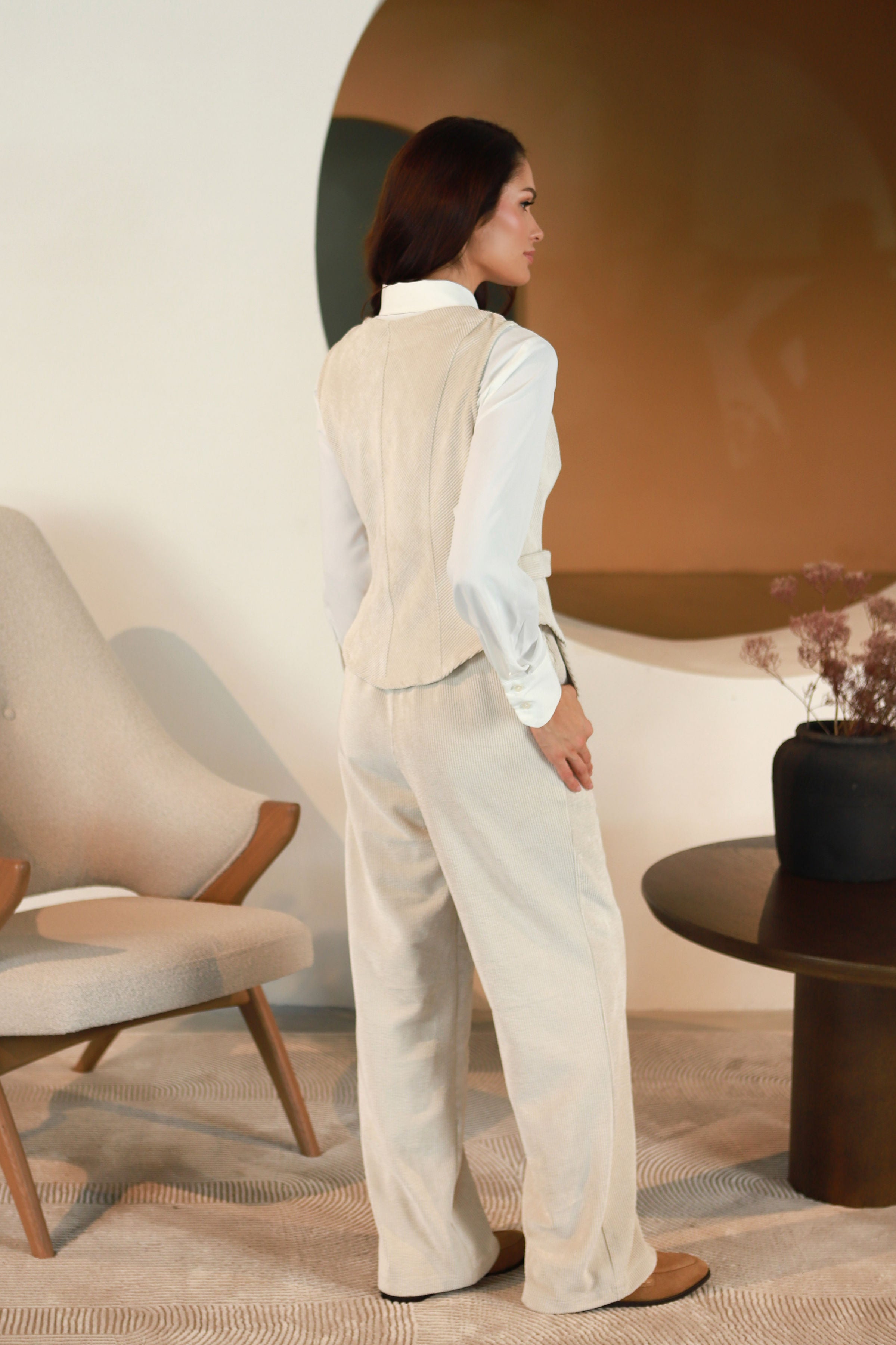 Lega sametvest "Siena Beige Velvet"