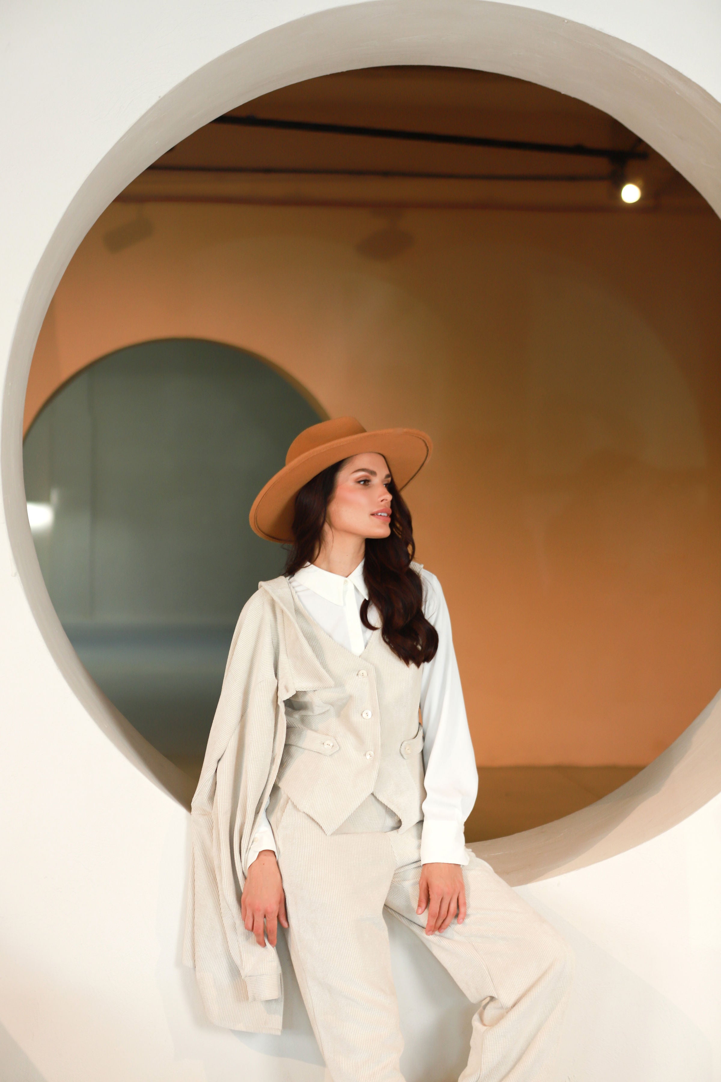 Lega sametvest "Siena Beige Velvet"