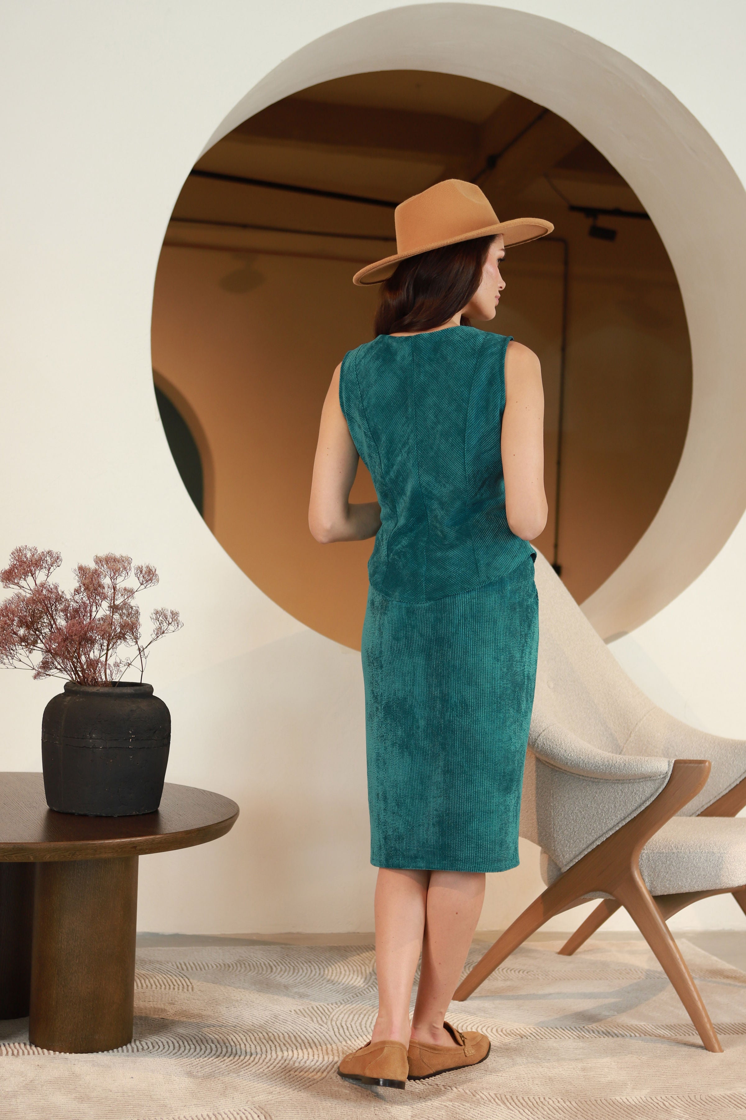 Lega sametvest "Siena Turquoise Velvet"