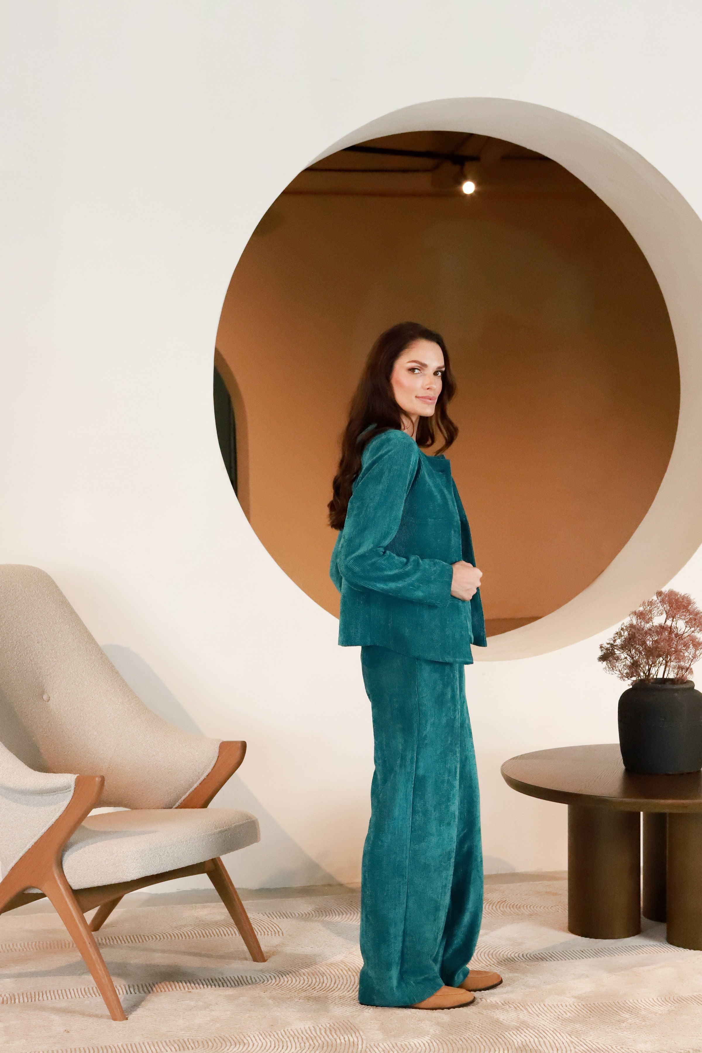 Lega sametvest "Siena Turquoise Velvet"