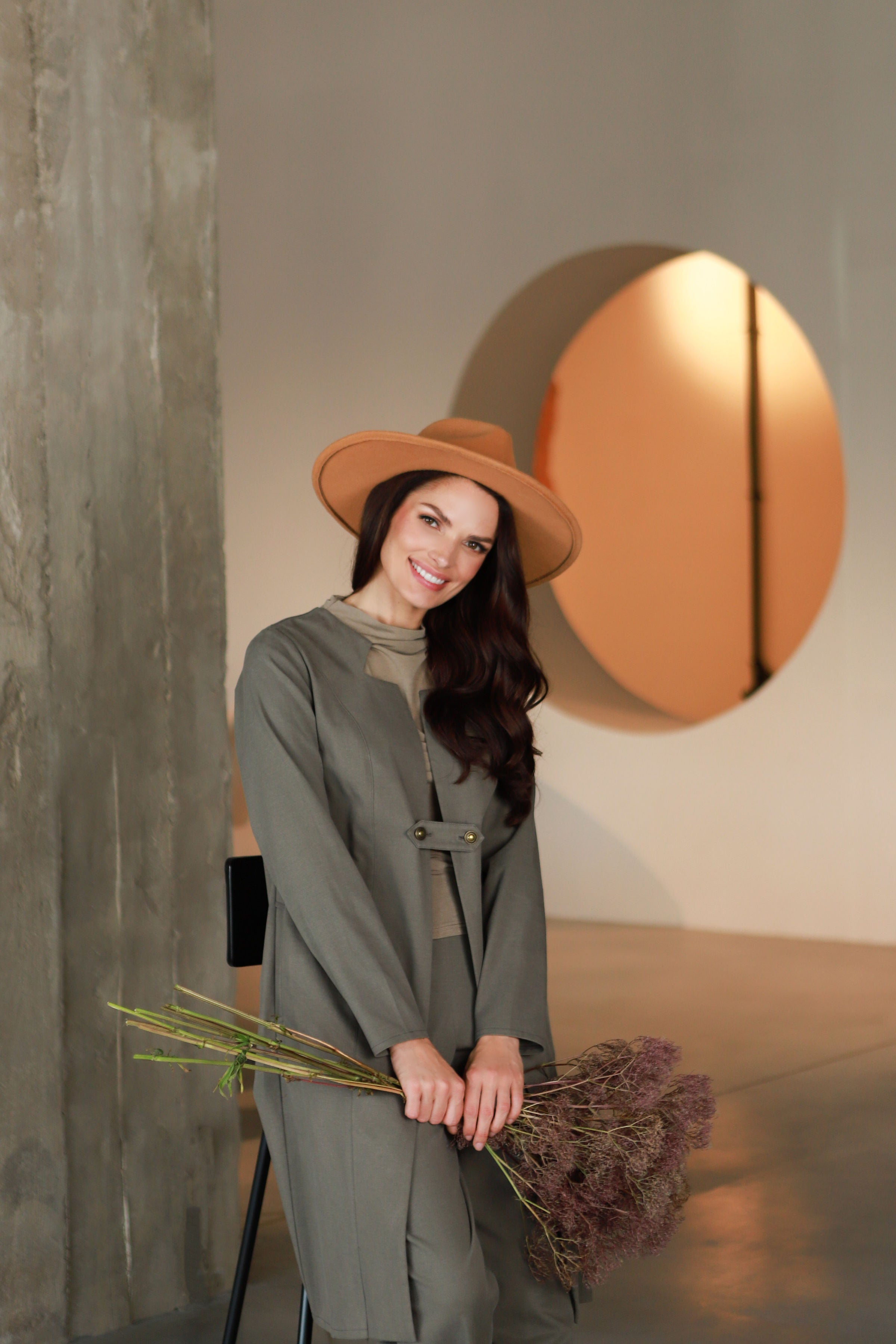 Lega pikk jakk "Emily Grey"