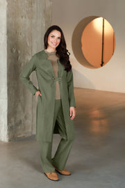 Lega pikk jakk "Emily Olive Grey"