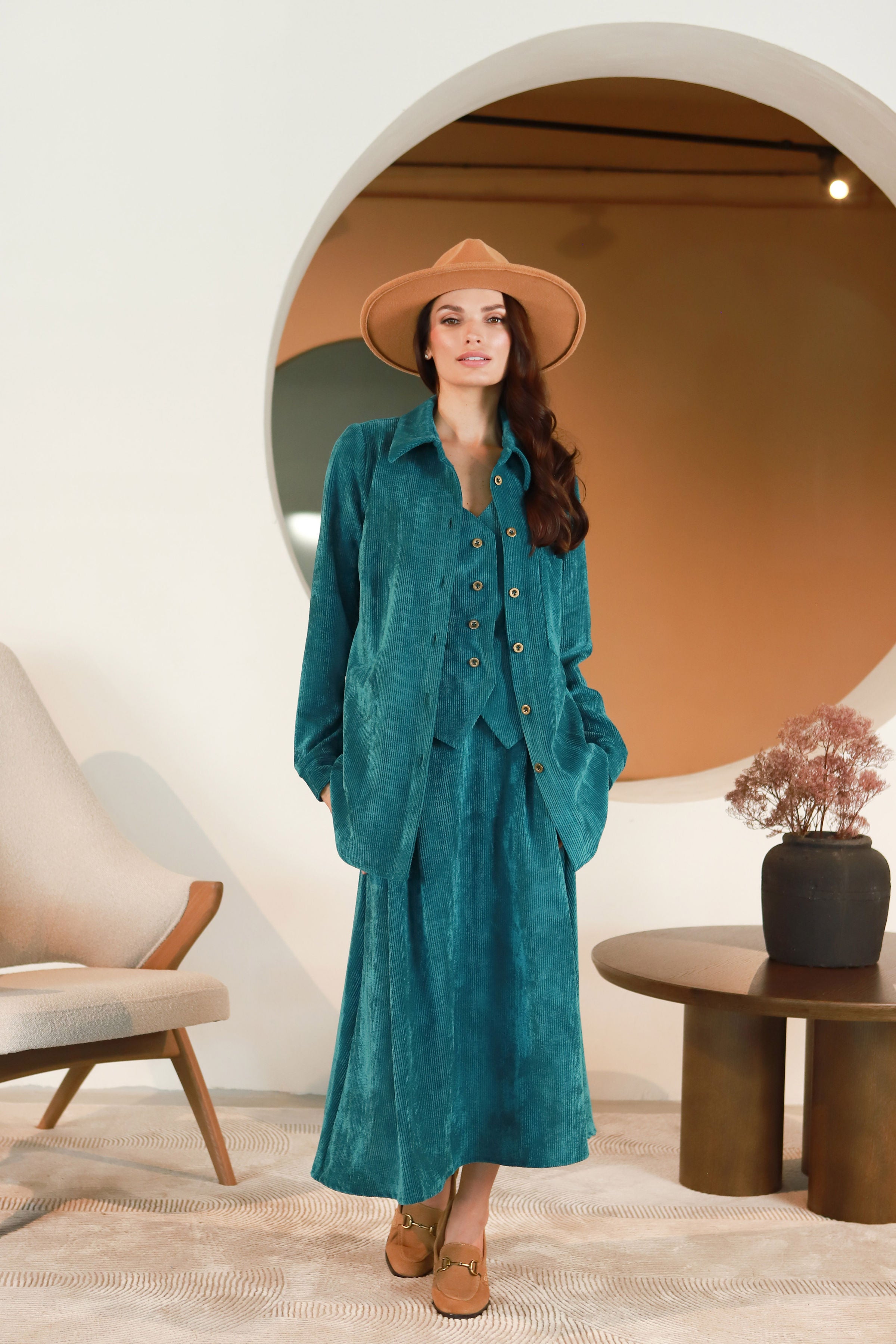 Lega sametvest "Siena Turquoise Velvet"