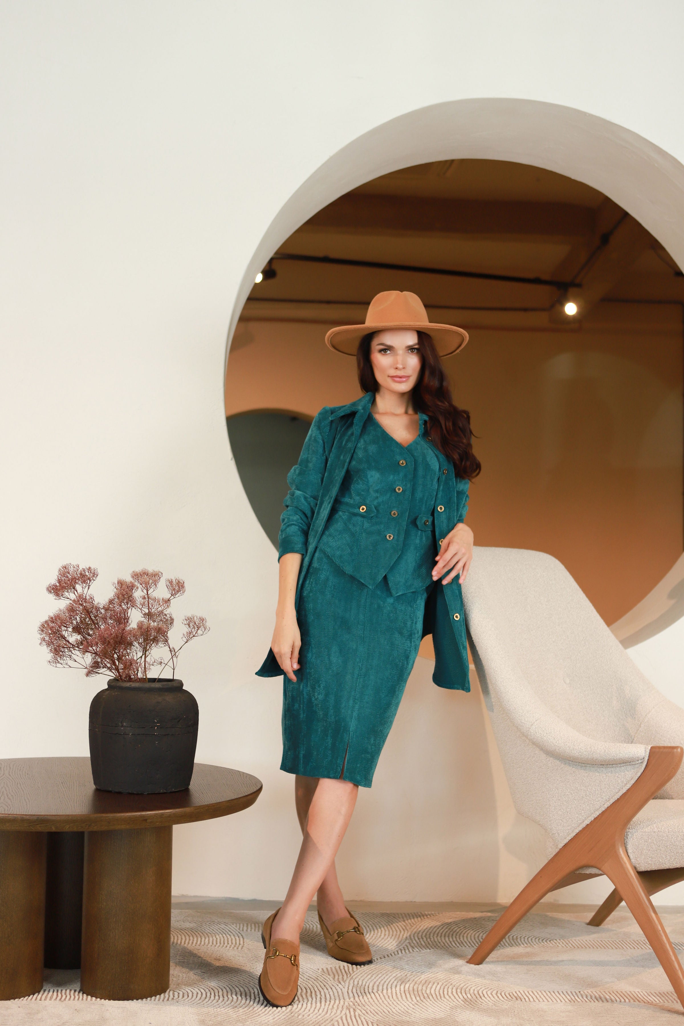 Lega sametvest "Siena Turquoise Velvet"