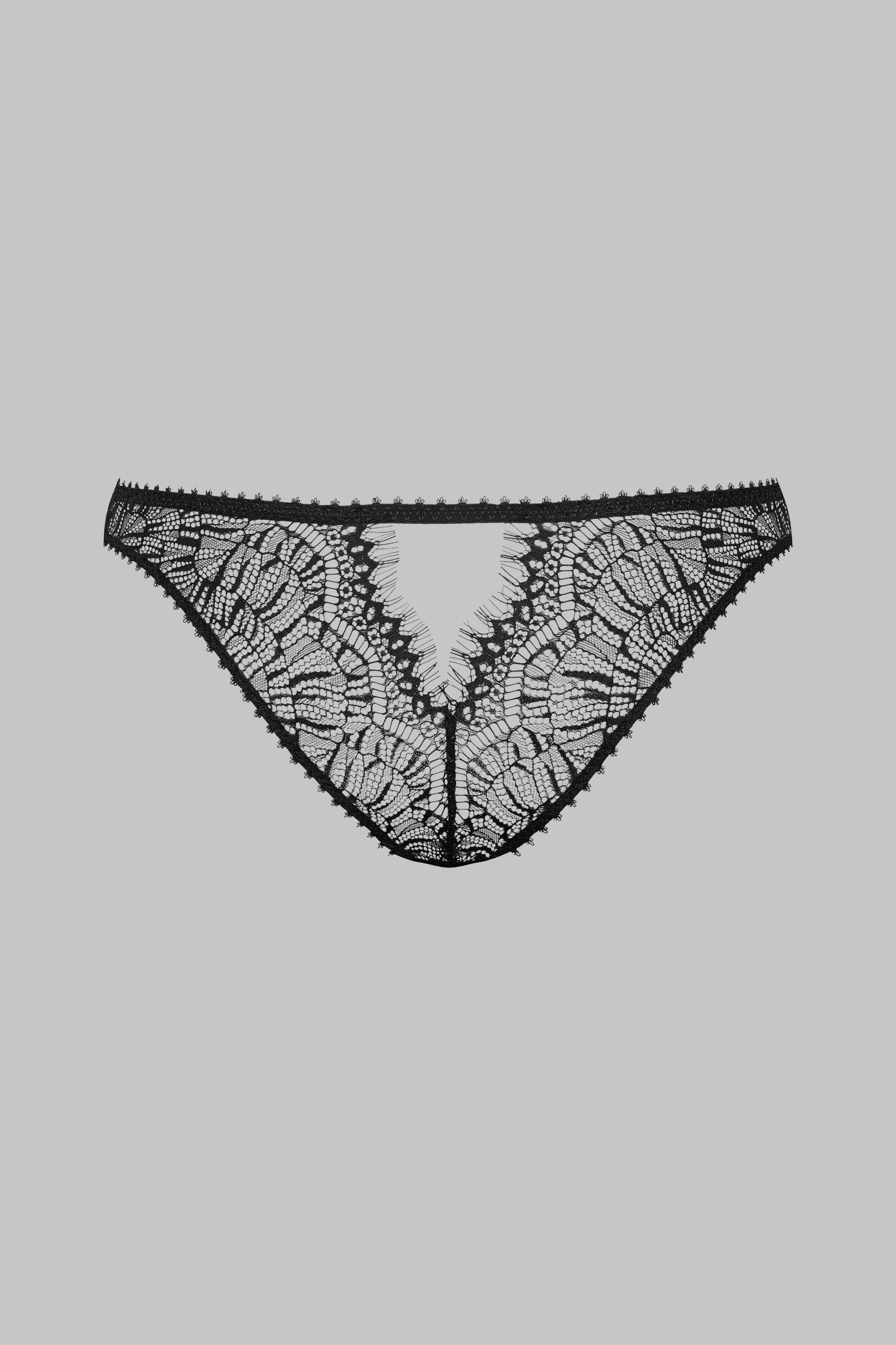 Maison Close кружевные трусики "Accroche Coeur Black"