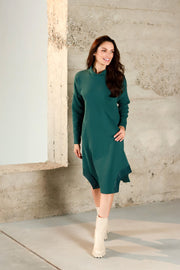 Lega puuvillane kleit seestpoolt kohevaga "Oceane Deep Green"