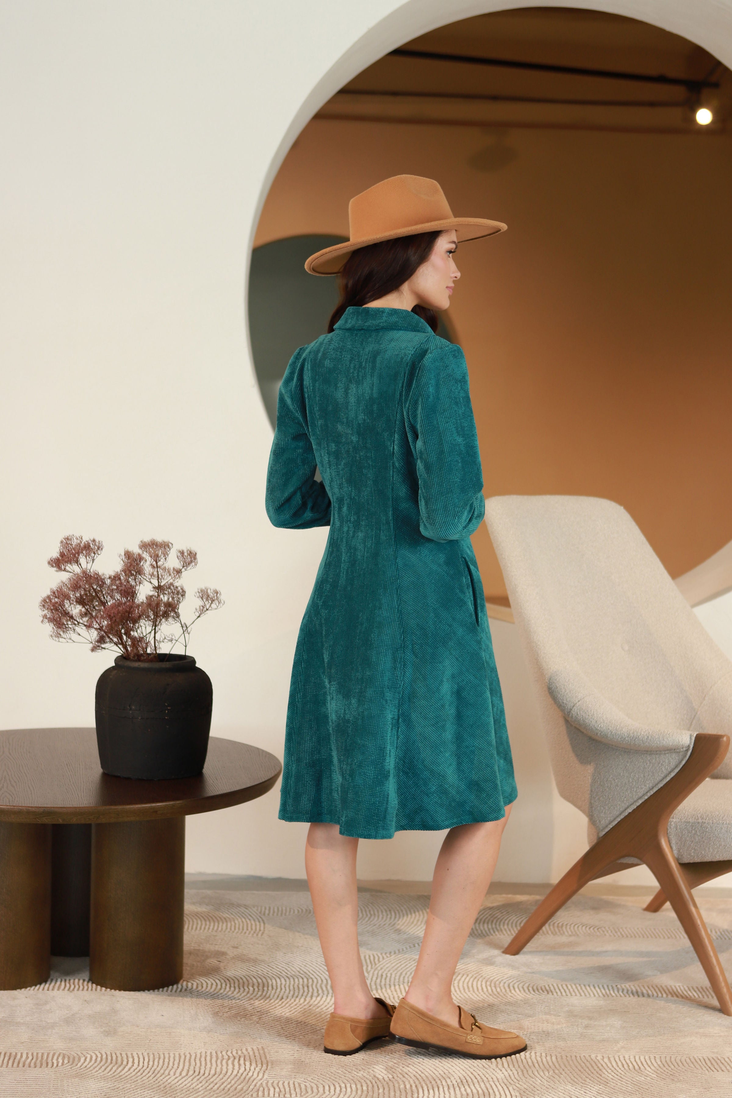 Lega taljes sametkleit "Noemi Turquoise Velvet"