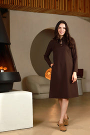 Lega platėjanti ruda suknelė Jacqueline