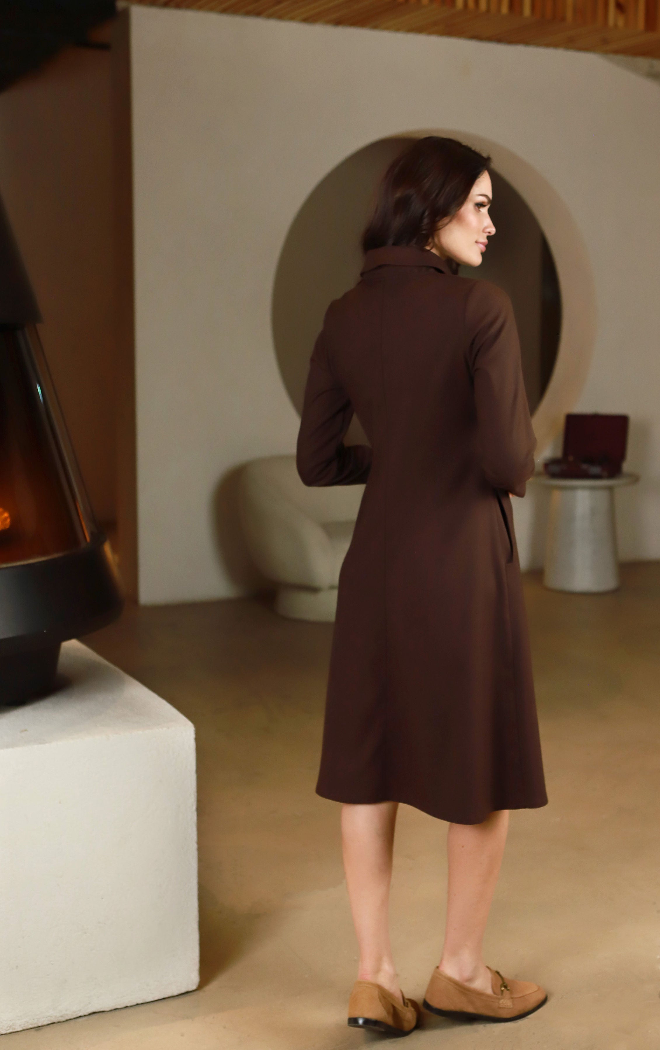 Rudos spalvos Jacqueline suknelė Lega