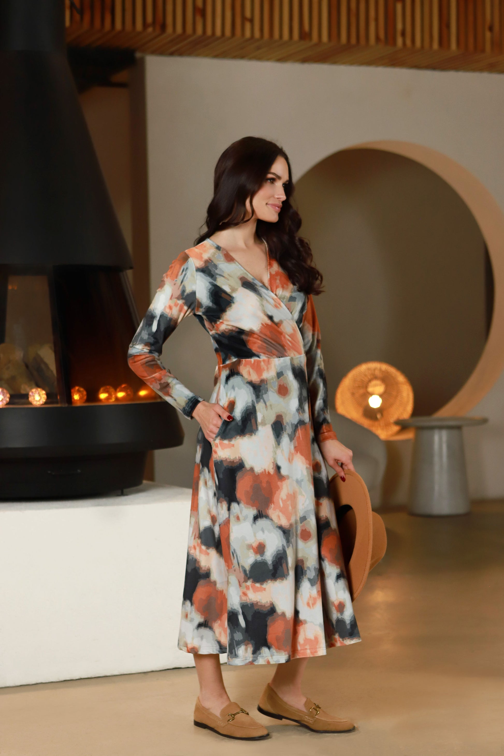 Veliūrinė Lega midi suknelė Rona