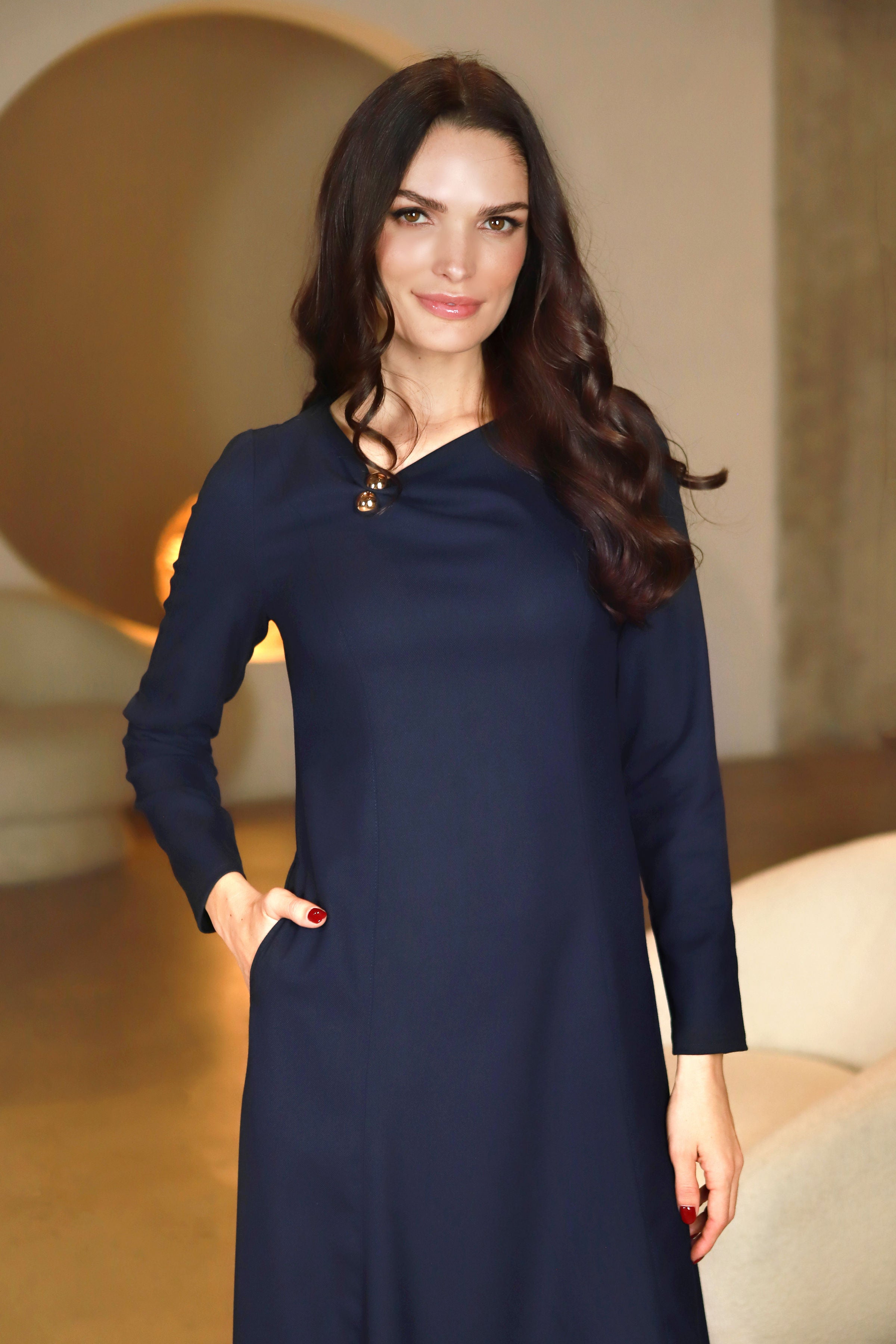 Lega A formos tamsiai mėlyna suknelė