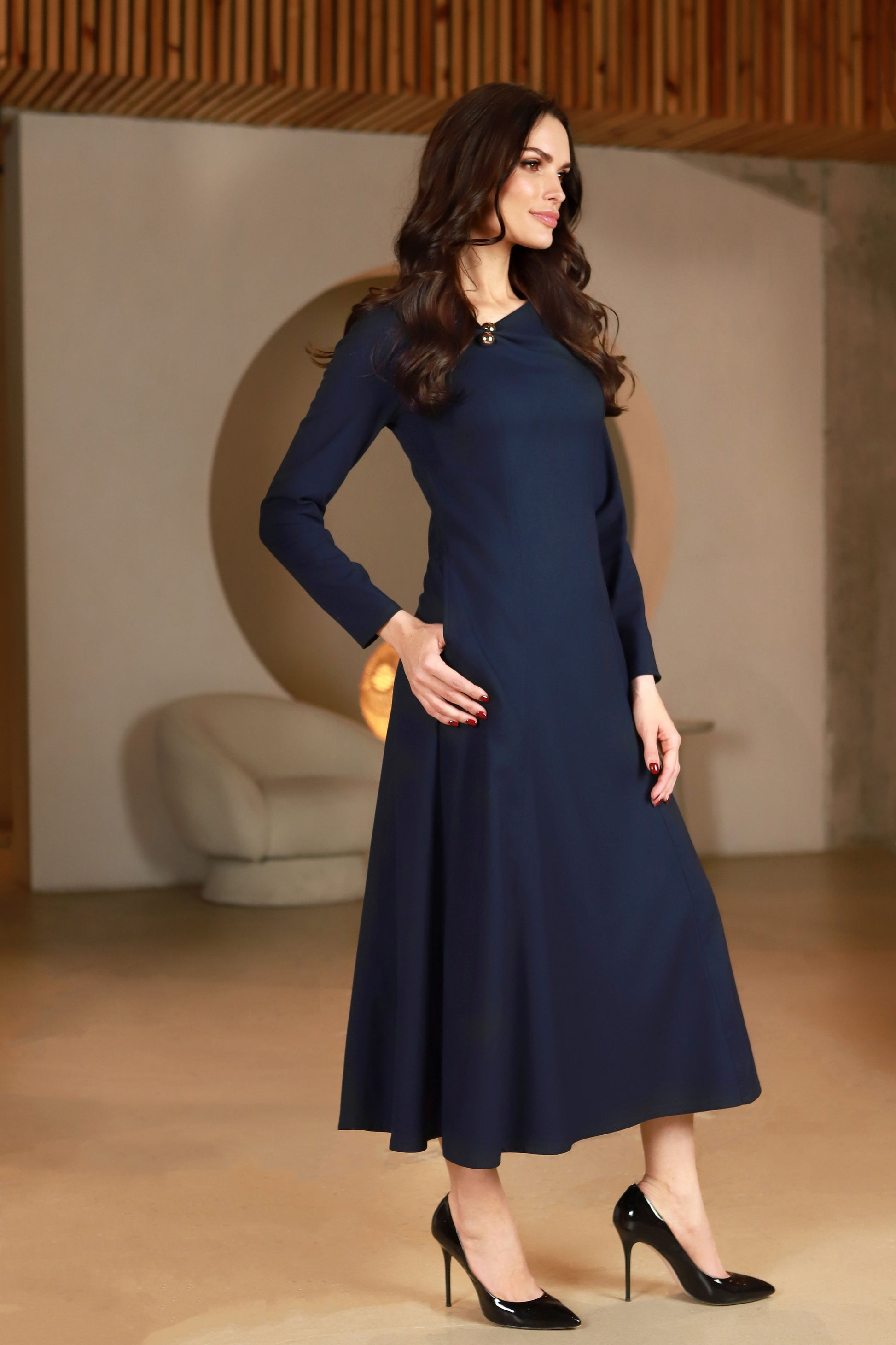 Lega Petra A silueto suknelė Navy