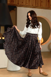 Lega Milita rudas veliūrinis sijonas